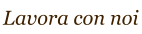 Lavora con noi
